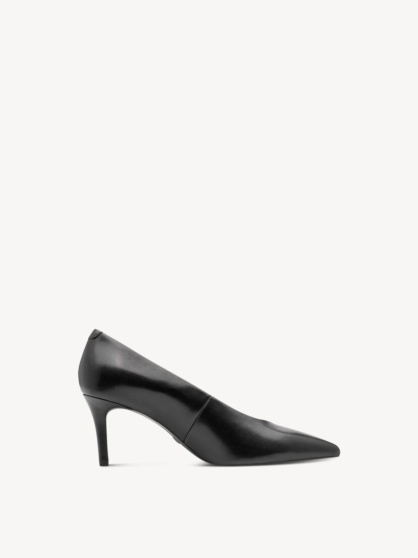 Leren Pumps - zwart, BLACK LEATHER, hi-res