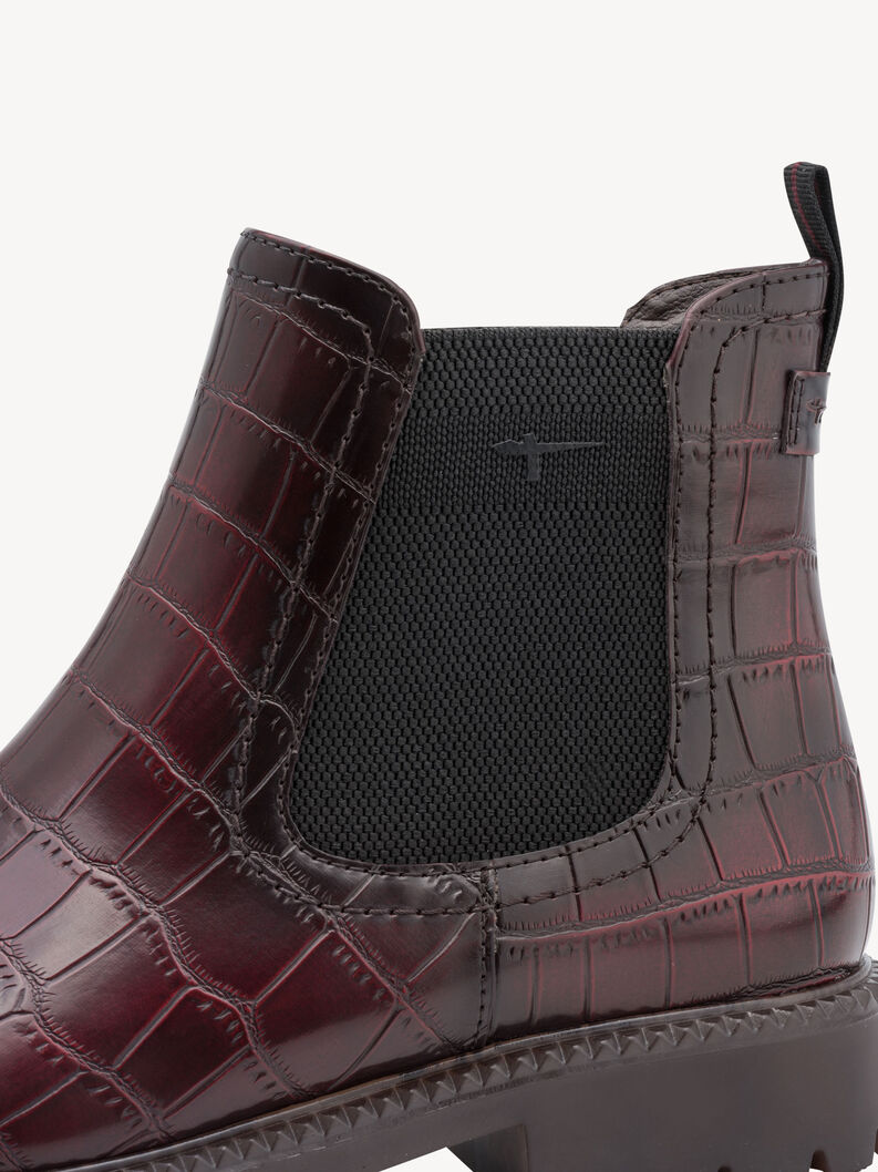 Chelsea Boot - rot, BORDEAUX CROCO, hi-res
