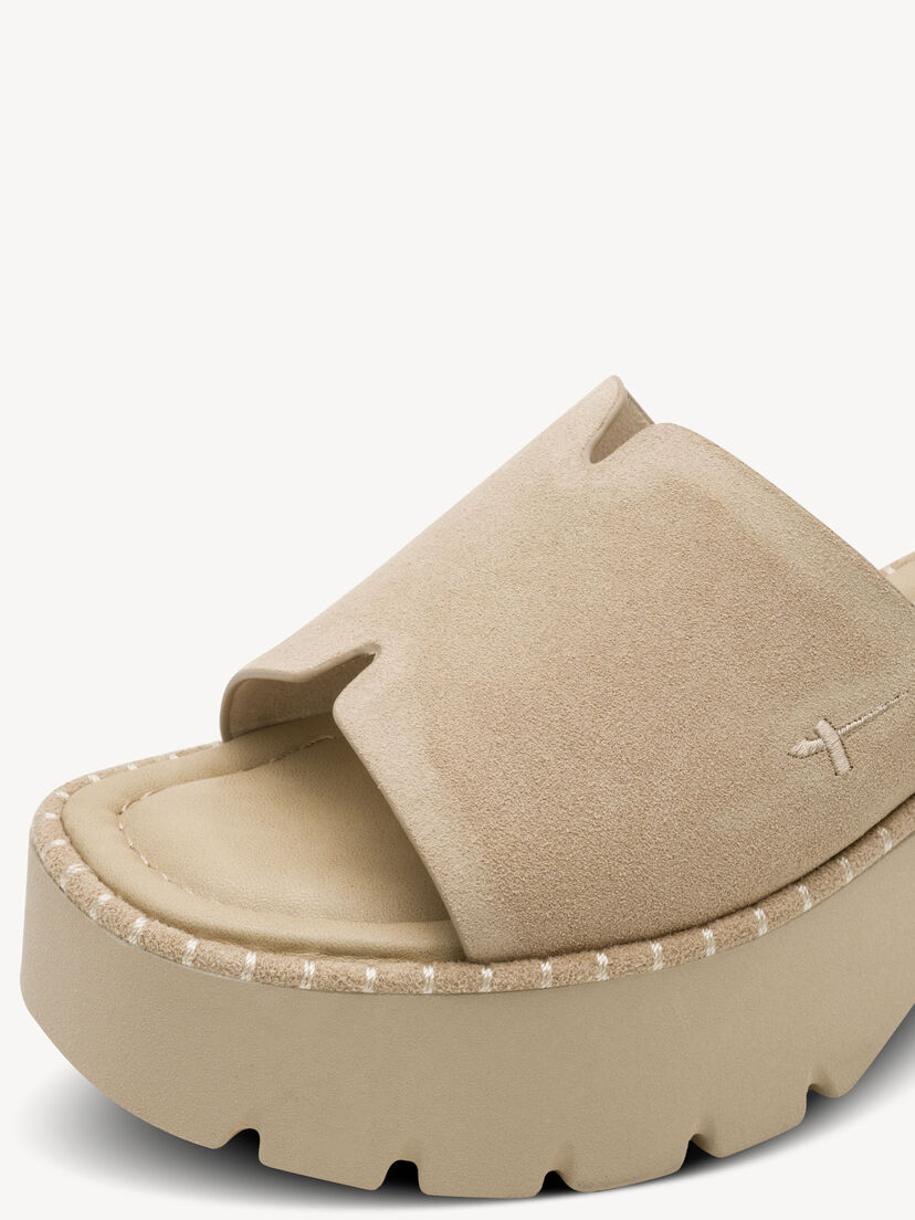 Leren Slipper - beige, TAUPE, hi-res