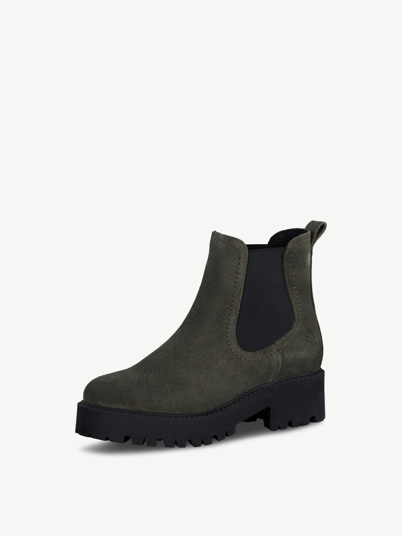 Leder Chelsea Boot - gr&uuml;n, OLIVE, hi-res