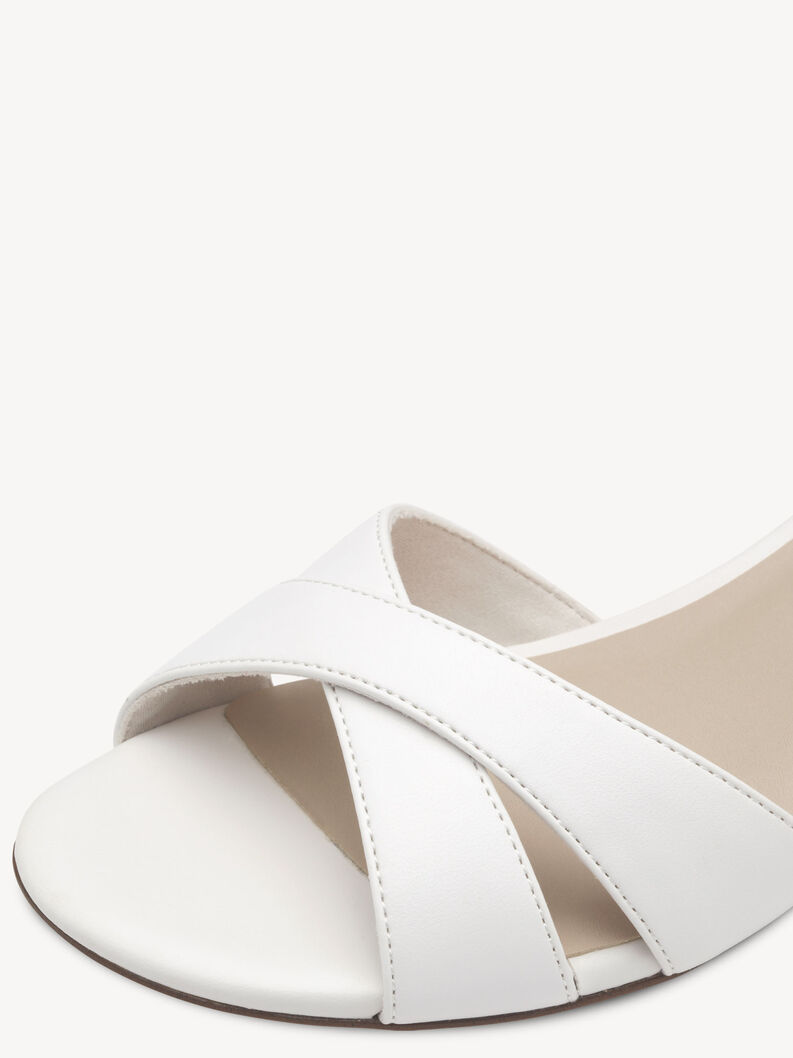 Sandale &agrave; talon - blanc, WHITE MATT, hi-res