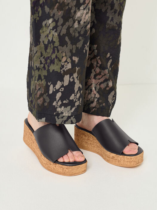 Slipper, BLACK LEATHER, hi-res