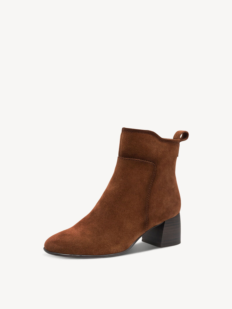 Leather Bootie - brown, MUSCAT, hi-res