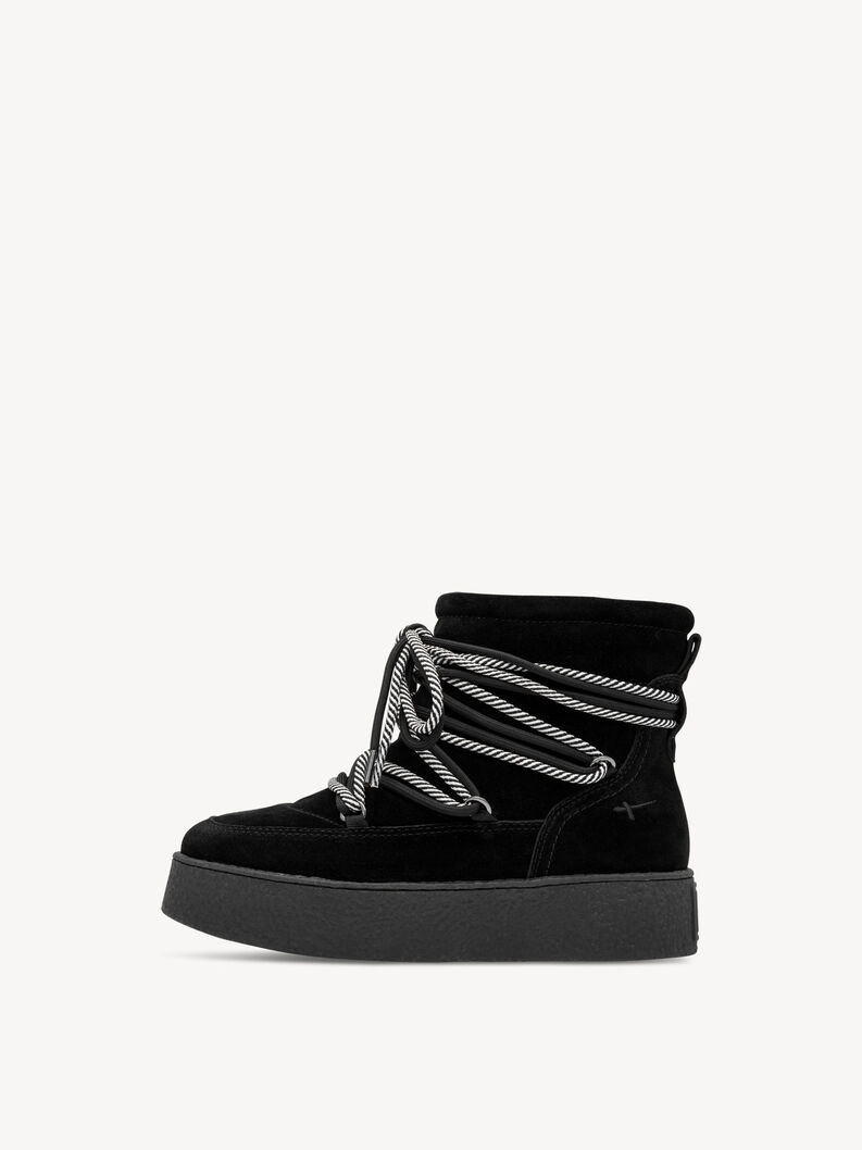 Lederstiefelette - schwarz Warmfutter, BLACK, hi-res