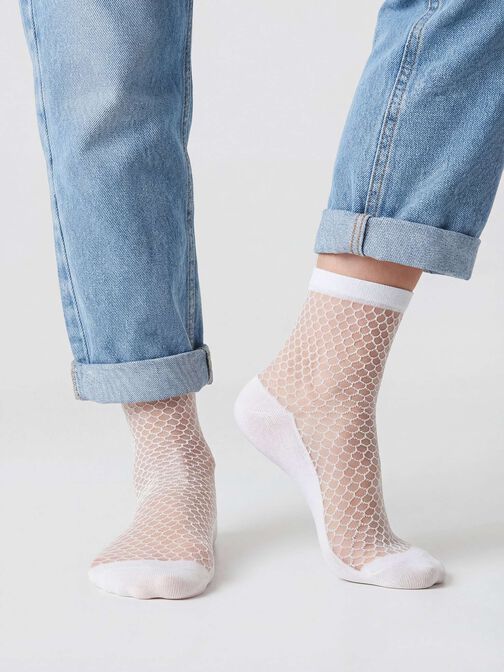 Socks 2-pack, white/black, hi-res