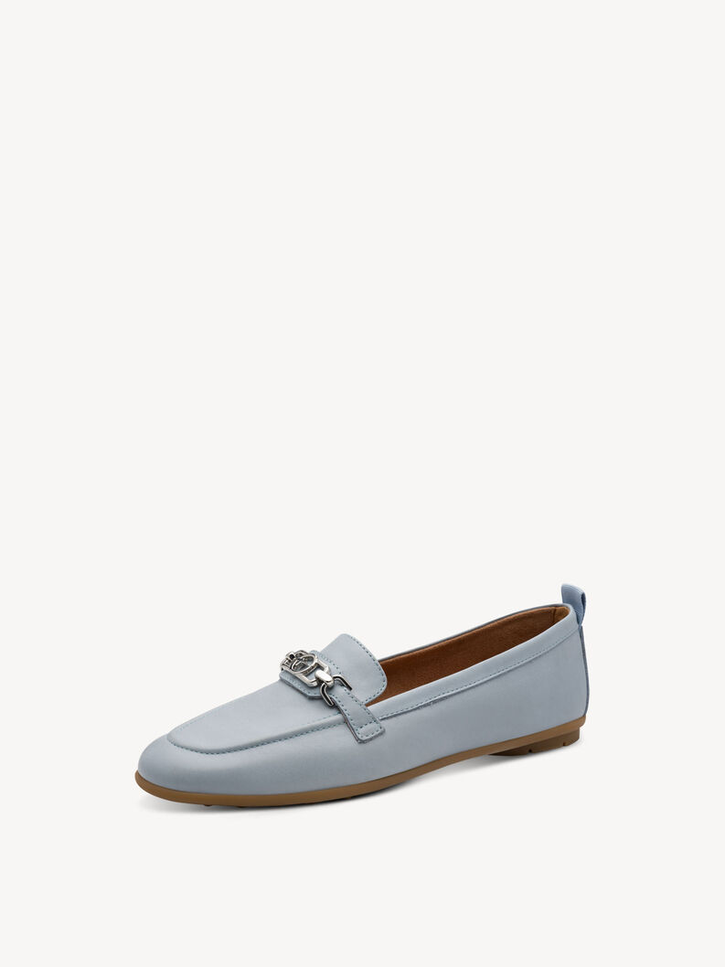 Lederslipper - blau, LIGHT BLUE, hi-res
