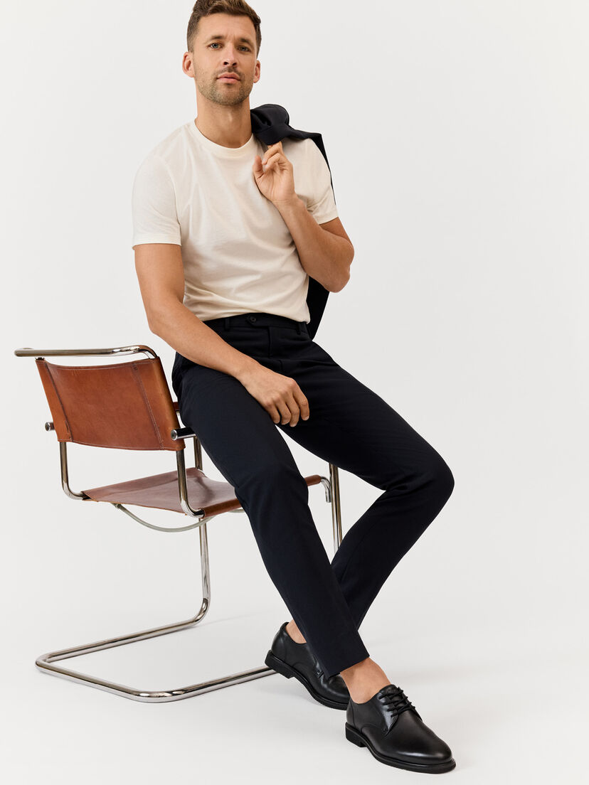 Leren Lage schoen - zwart, BLACK LEATHER, hi-res