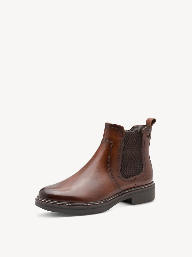 Bottine Chelsea en cuir - marron, COGNAC, hi-res