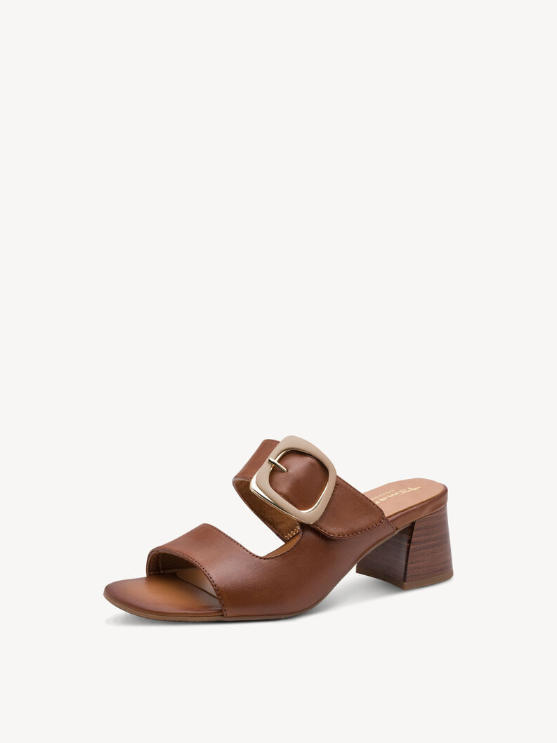 Leather Mule - brown, NUT, hi-res