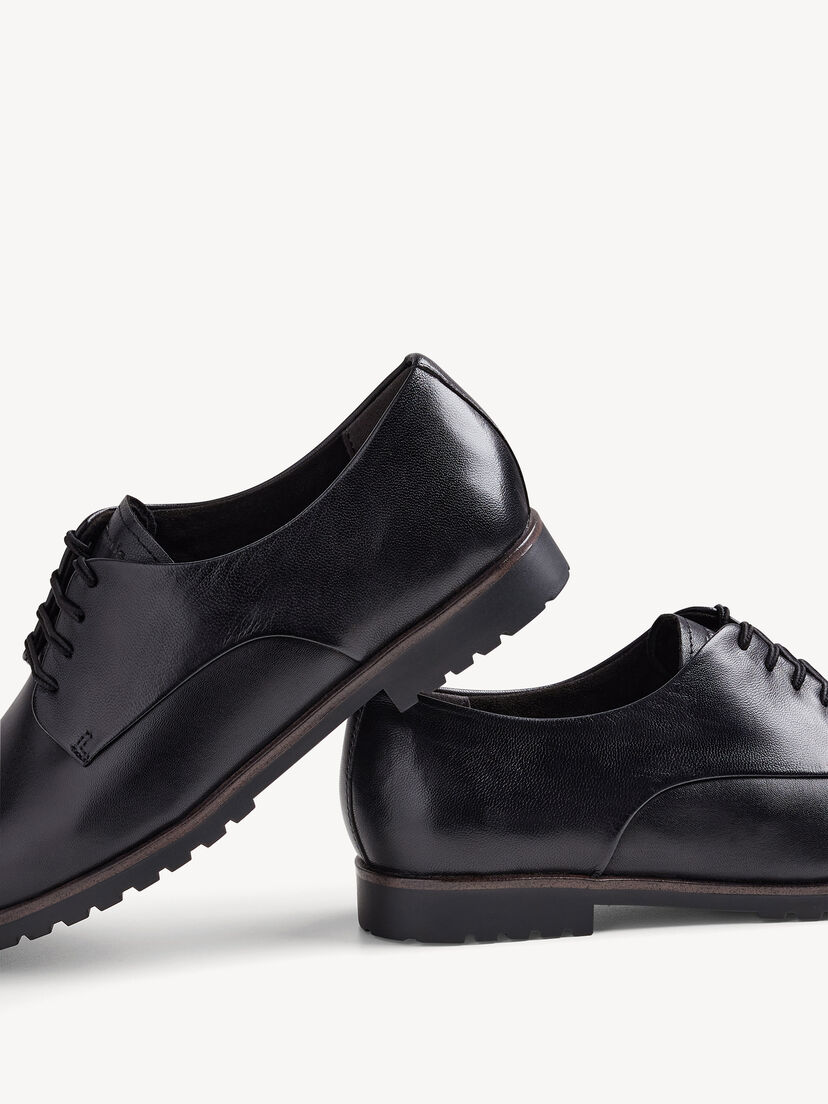 Leren Lage schoen - zwart, BLACK, hi-res