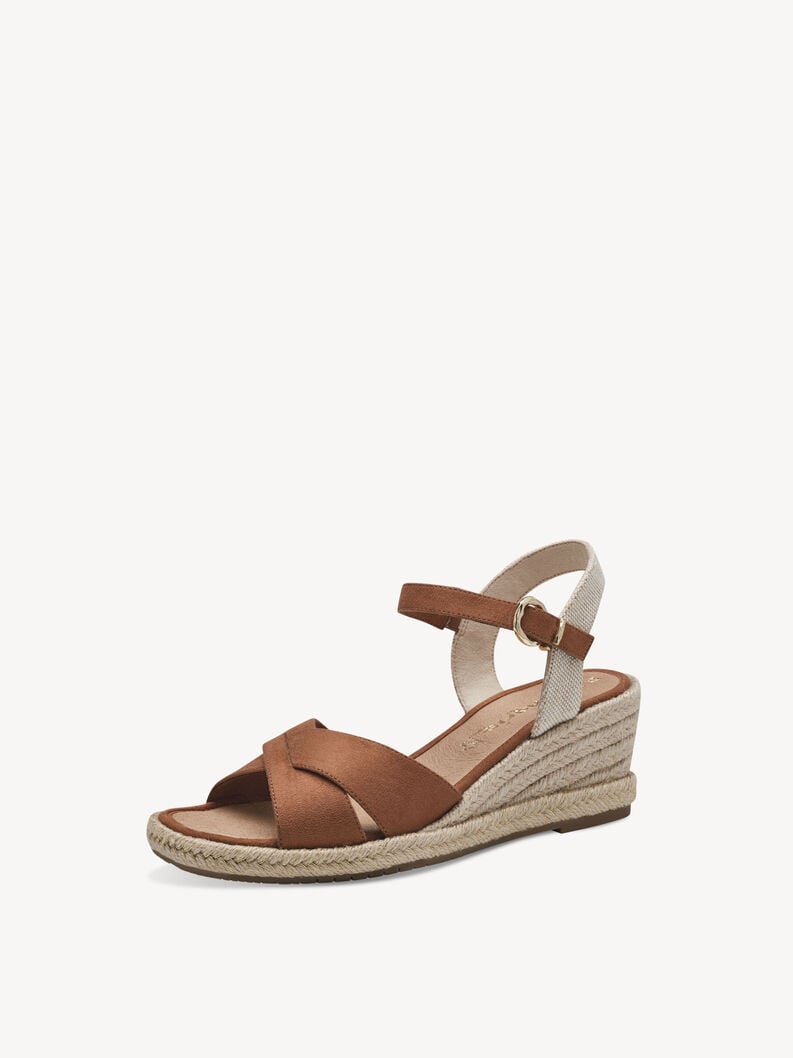 Heeled sandal - brown, COGNAC, hi-res