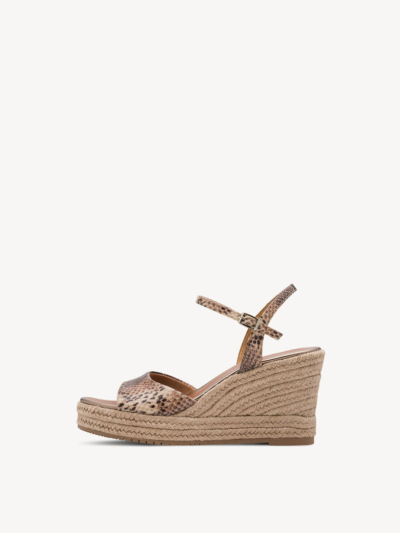 Heeled sandal - brown, BROWN SNAKE, hi-res