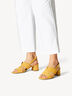 Leather Heeled sandal - yellow, SUN SUEDE, hi-res