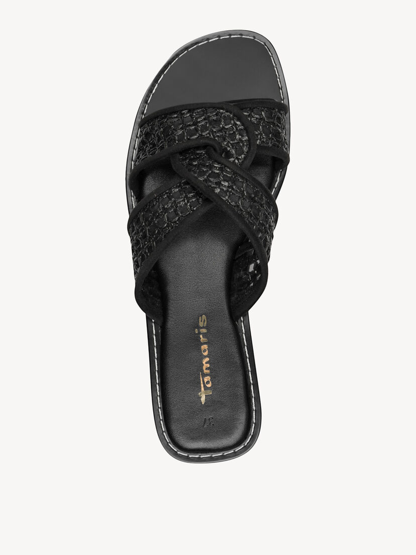 Slipper - zwart, BLACK, hi-res