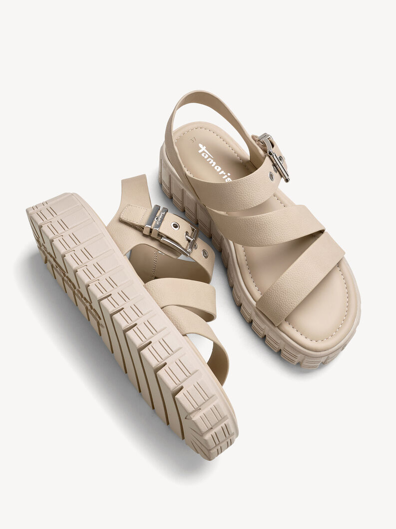 Heeled sandal - beige, TAUPE, hi-res