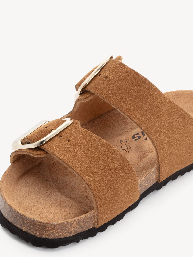 Pantolette - braun, COGNAC NUBUC, hi-res