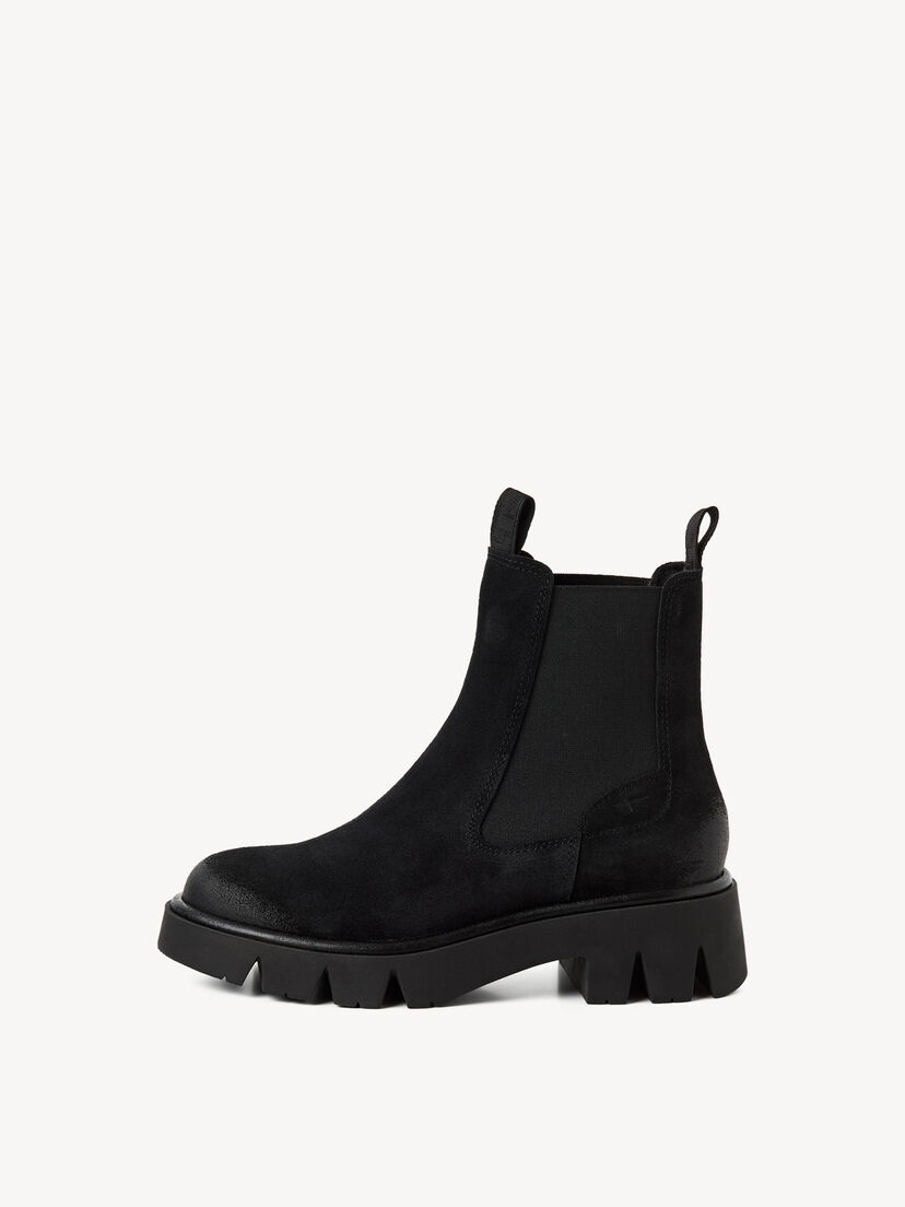 Leren Chelseaboot - zwart, BLACK, hi-res