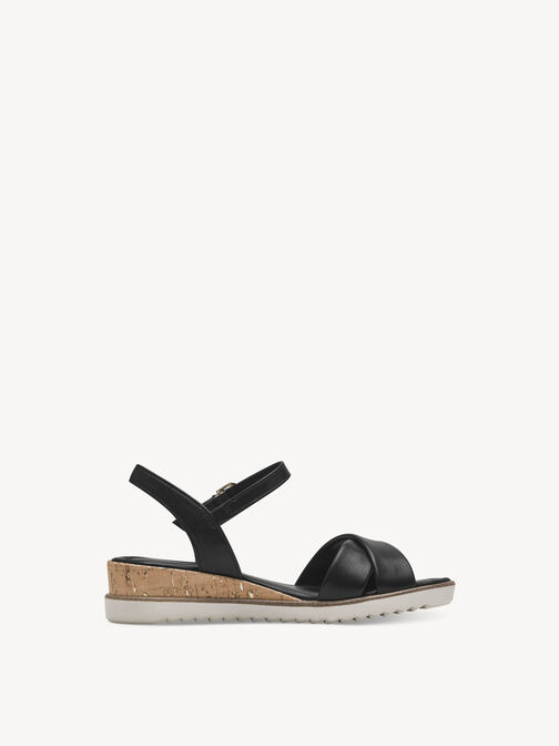 Sandale &agrave; talon, BLACK, hi-res