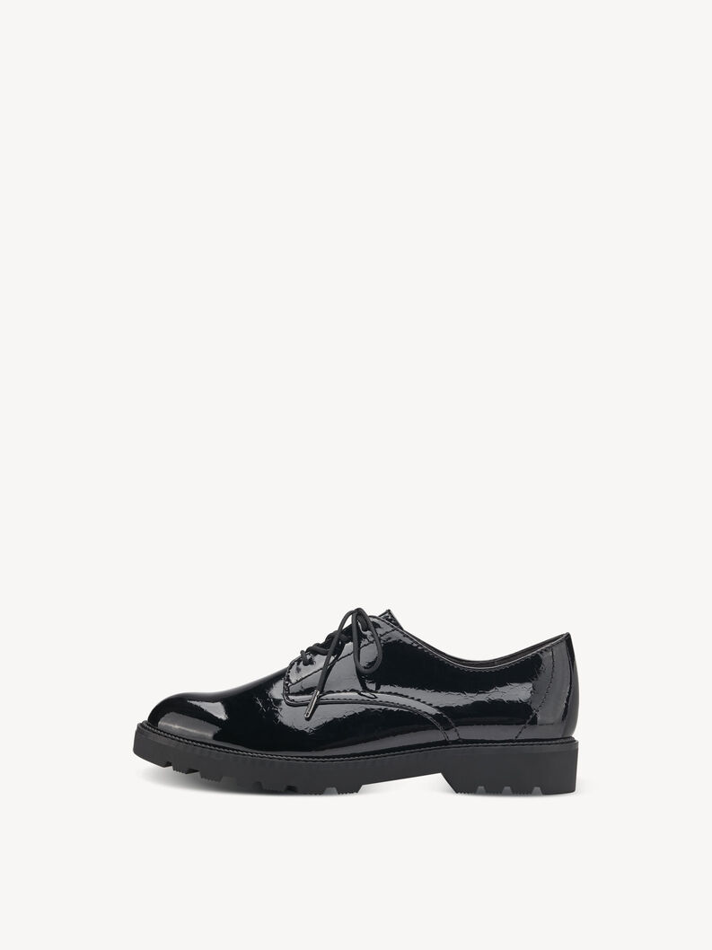 Low shoes - black, BLK PATENT STR, hi-res