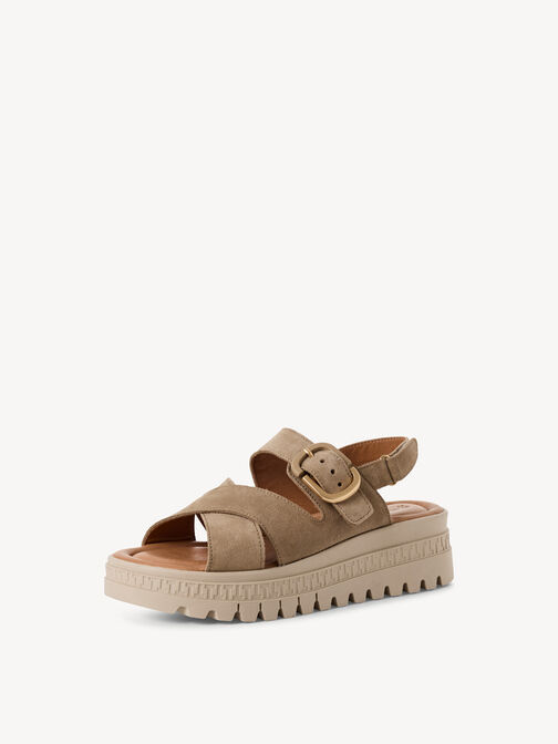 Sandale &agrave; talon, TAUPE, hi-res