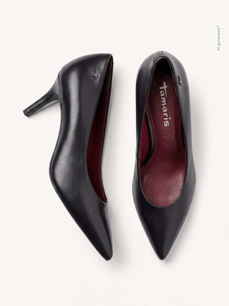 Pumps, BLACK LEATHER, hi-res