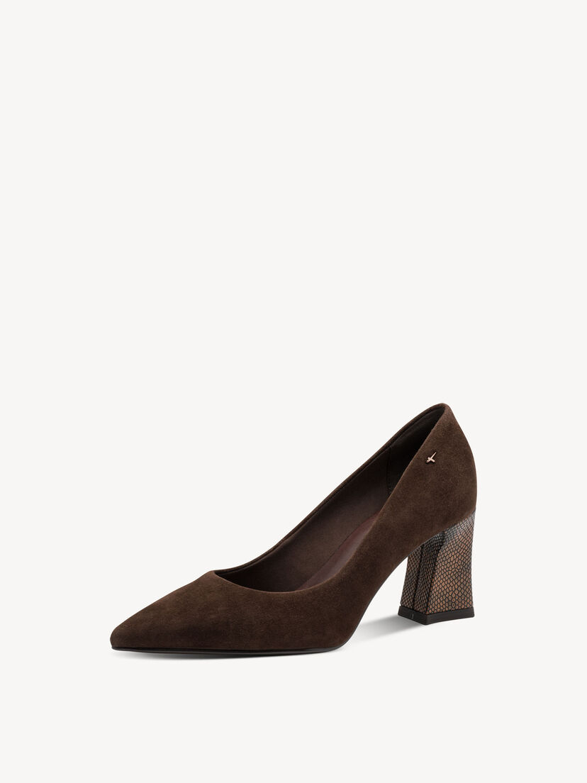 Leren Pumps - bruin, MOCCA COMB, hi-res