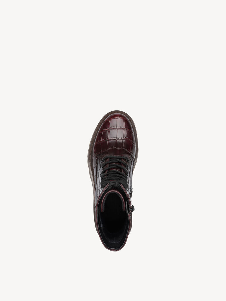 Stiefelette - rot, BORDEAUX CROCO, hi-res