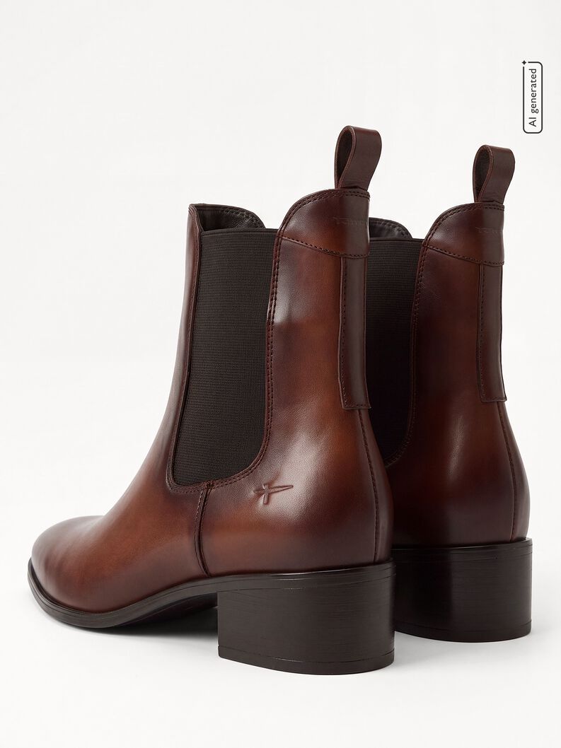 Leather Chelsea boot - beige, CUOIO, hi-res