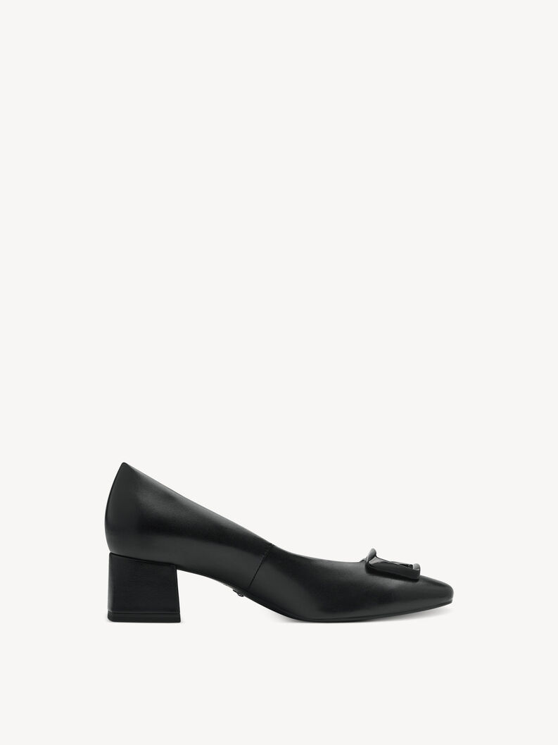 Leather Pumps - black, BLACK LEATHER, hi-res
