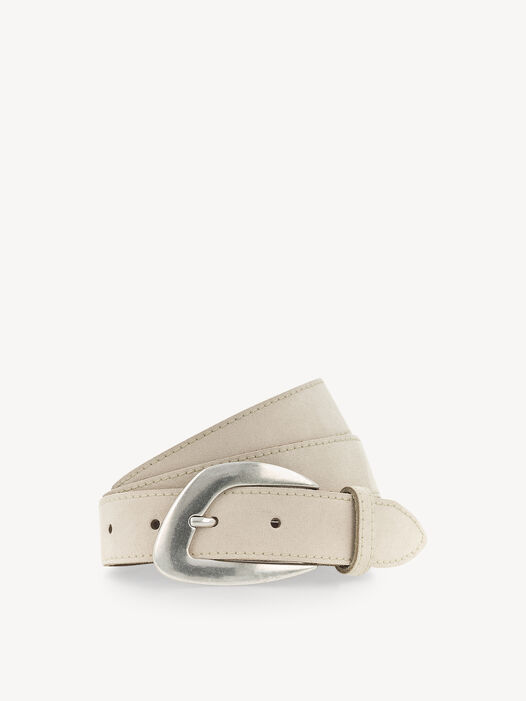 Leren riem, Creme, hi-res