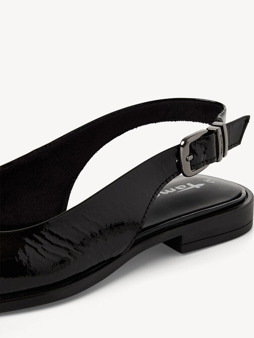 Slingpumps, BLACK PATENT, hi-res