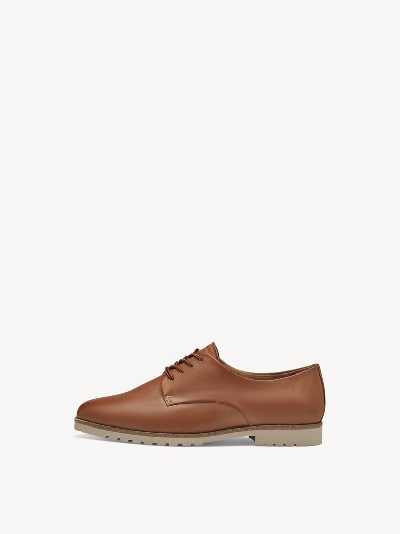 Leather Low shoes - brown, COGNAC, hi-res