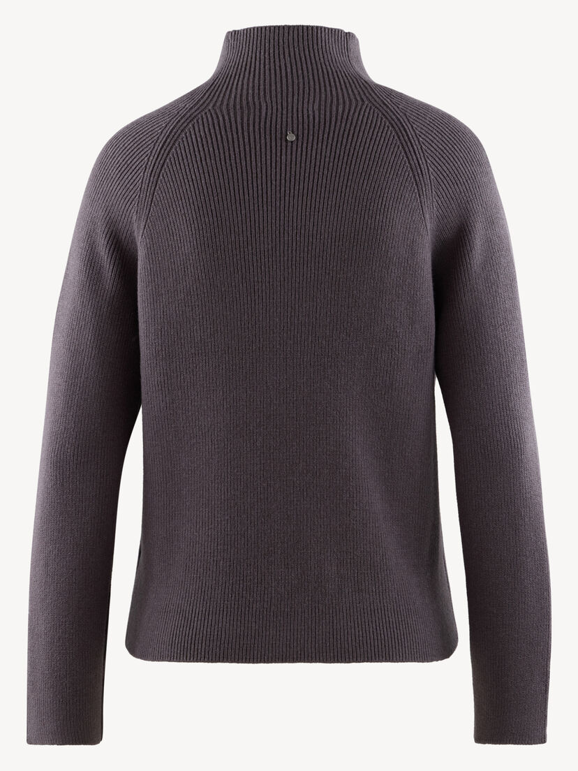 Gebreide trui - zwart, Phantom, hi-res