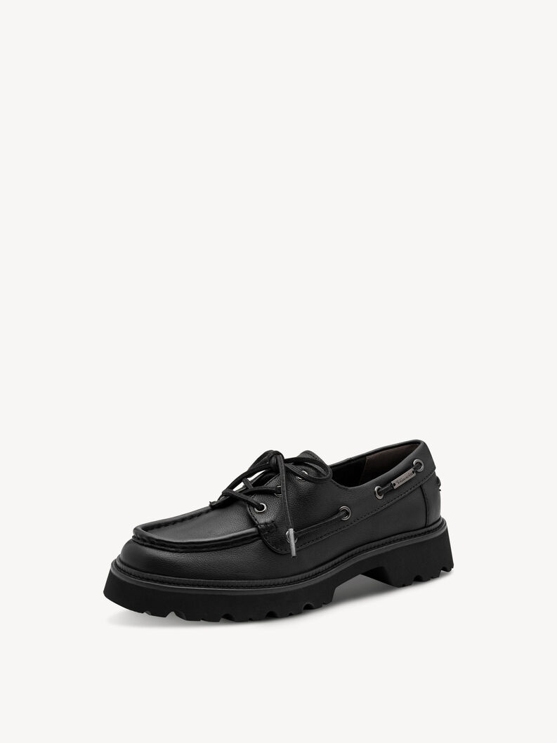 Lederhalbschuh - schwarz, BLACK LEATHER, hi-res