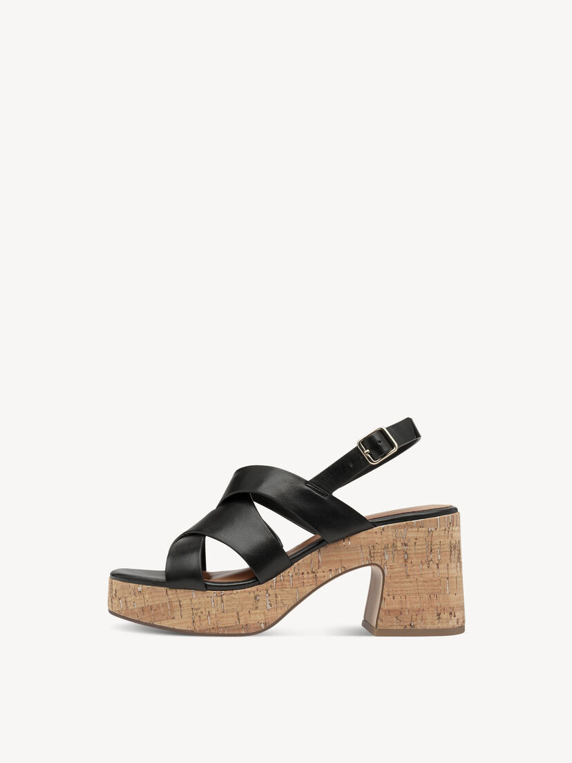 Sandaaltje - zwart, BLACK, hi-res