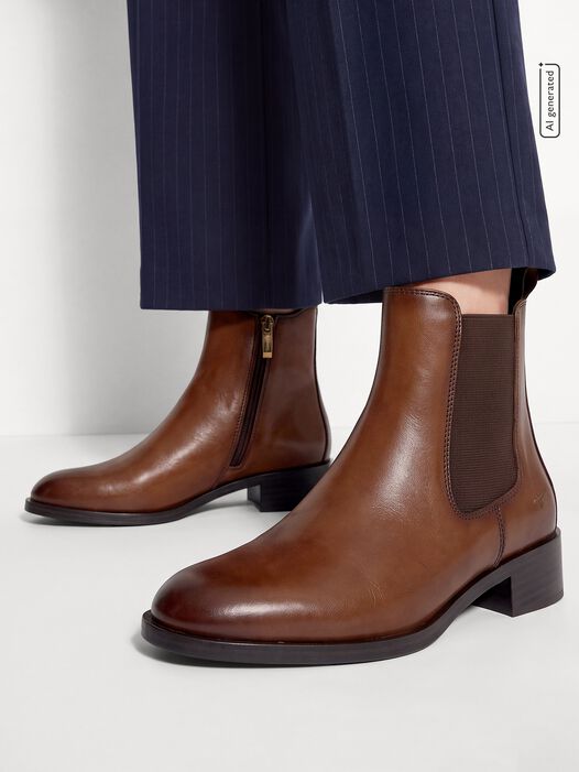 Chelseaboot, cognac, hi-res