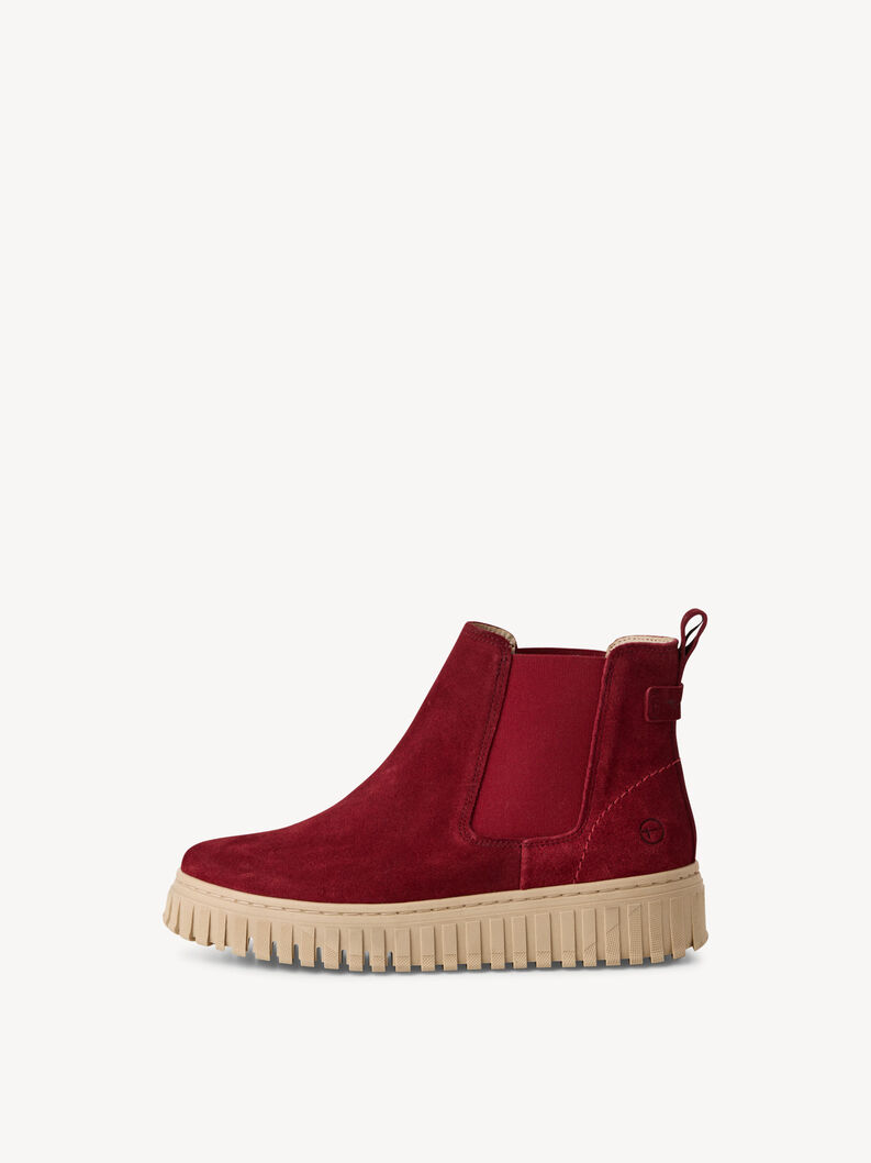 Leather Chelsea boot - red, BORDEAUX, hi-res