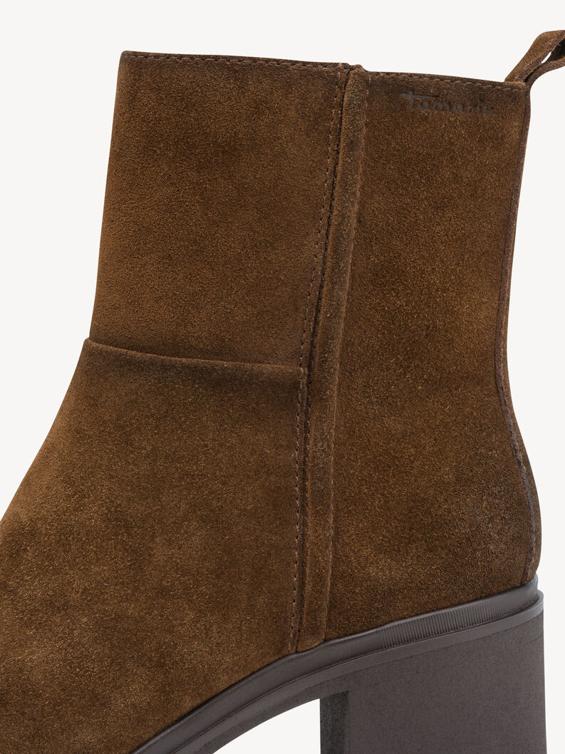 Leather Bootie - brown, TOBACCO, hi-res