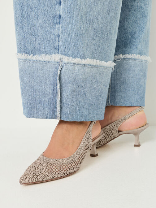 escarpin, LIGHT GOLD, hi-res