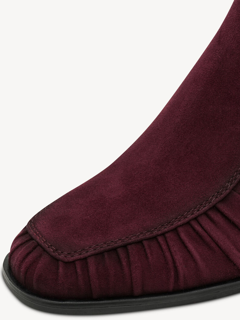 Lederstiefelette - rot, MERLOT, hi-res