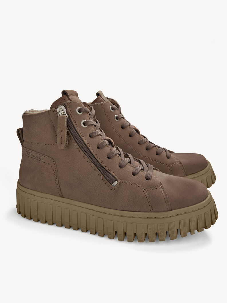 Leren Enkellaarsje - beige, TAUPE, hi-res