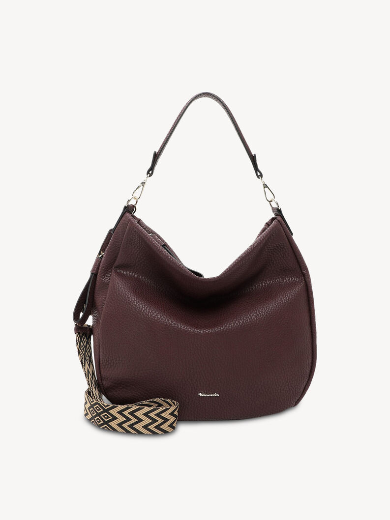 Handbag - red, wine, hi-res