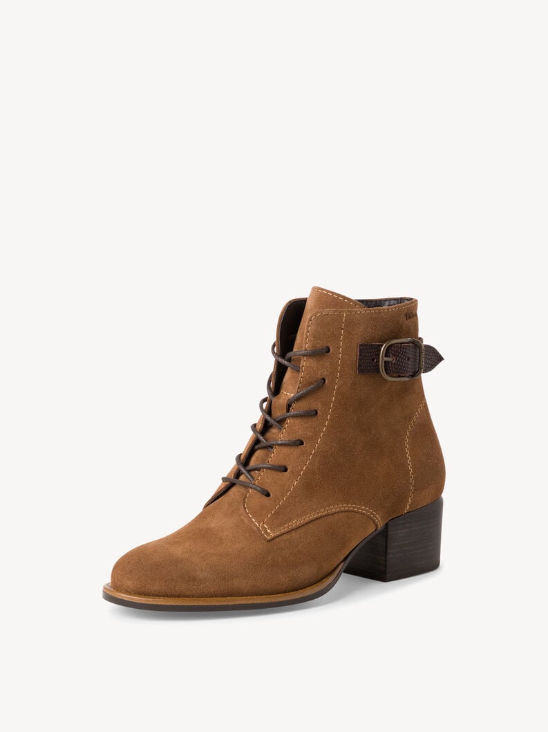 Leather Bootie - brown, COGNAC, hi-res