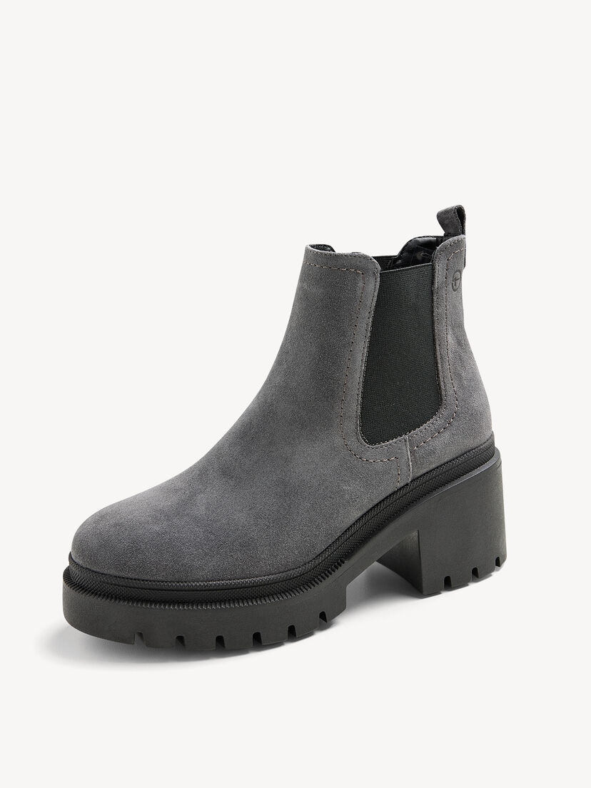 Leren Chelseaboot - grijs, GREY SUEDE, hi-res