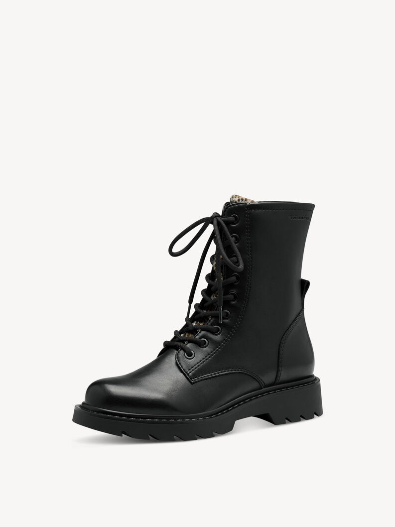 Kotníčková obuv - černá, BLACK/LEOPARD, hi-res