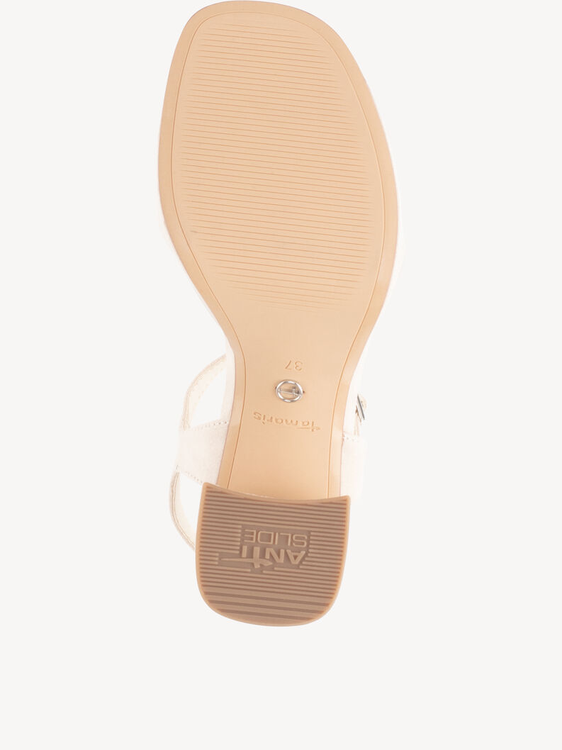 Heeled sandal - beige, NUDE, hi-res