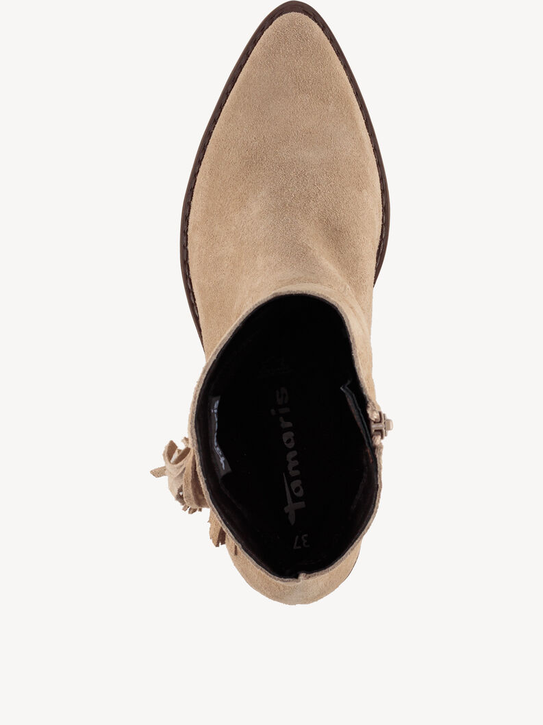 Lederstiefelette - beige, BEIGE, hi-res