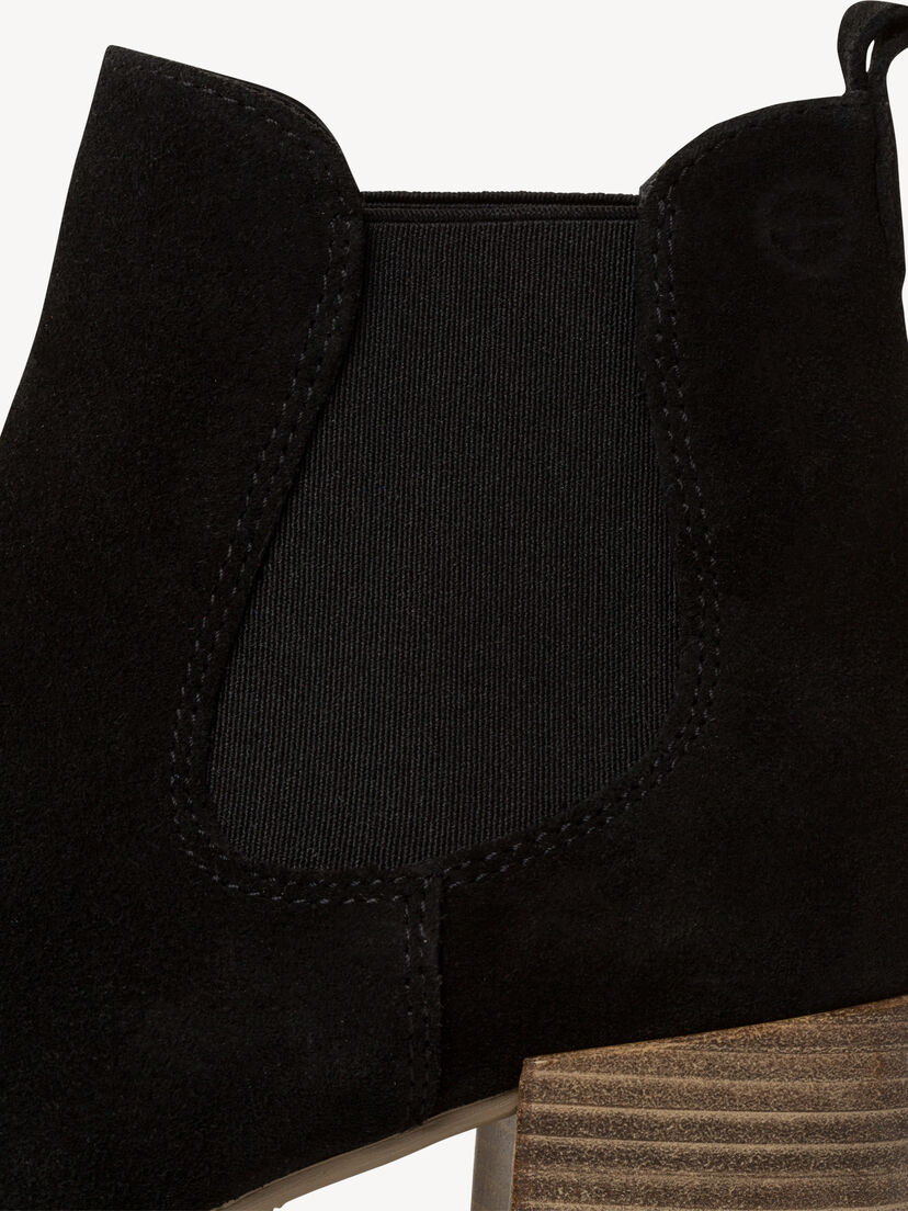 Leren Chelseaboot - zwart, BLACK, hi-res