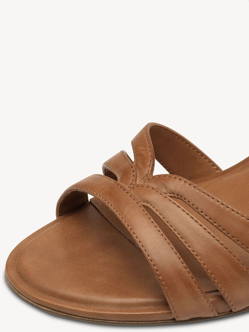 Leren Sandaaltje - bruin, COGNAC LEATHER, hi-res