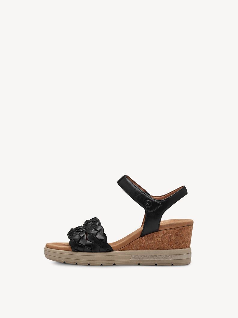 Kožené sandálky - černá, BLACK NAPPA, hi-res